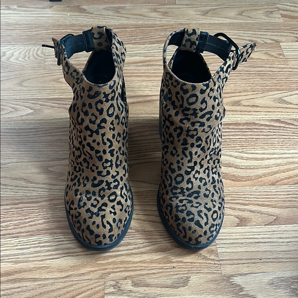 Leopard Print Ankle Boots